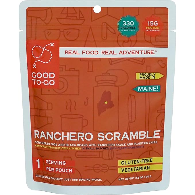 GOOD TO-GO Ranchero Scramble (Single Serving) | Camping & Backpacking Food | Just Add Water