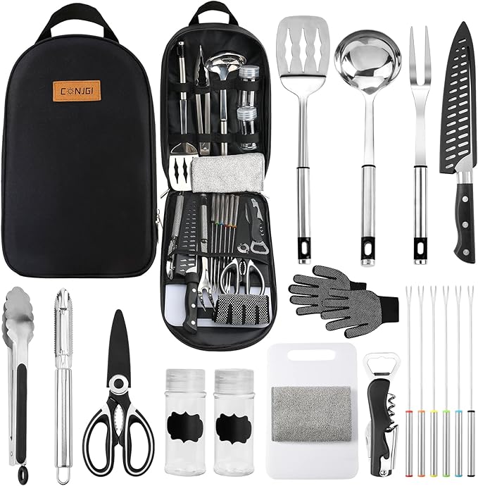 Camping Cookware Storage Bag - Camping Cooking Utensils Set Bag Camping Tool Portable Storage Bag