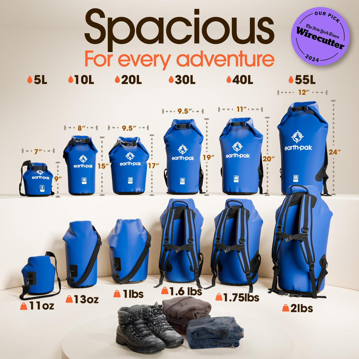 10L Waterproof Dry Bag Backpack - Marine Roll Top Dry Sack for Kayaking