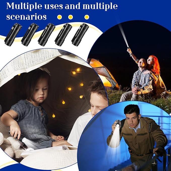 90 Pcs Mini Flashlight 9 LED Handheld Torch Bulk Kids Flashlight Plastic Handheld Flashlights with