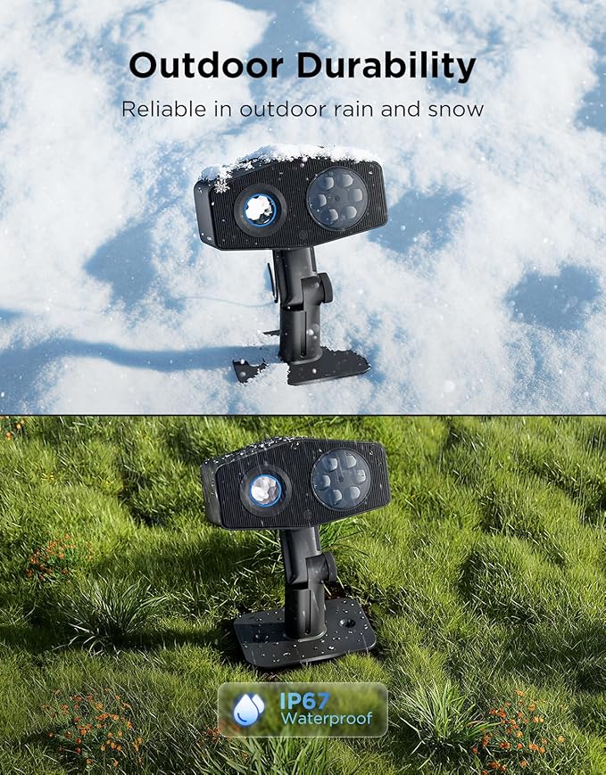 Govee Outdoor Decoration Projector Light, 20W LED Snowflake Projector, IP67 Waterproof, 180°