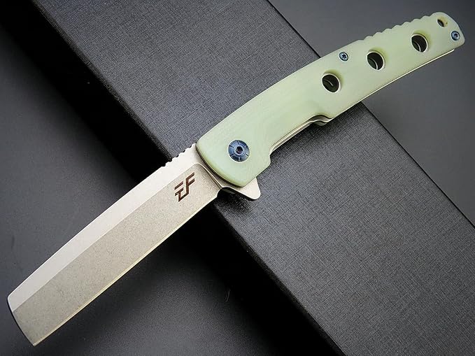 Eafengrow EF941 EDC Pocket Folding Knife D2 Steel Blade G10 Handle Pocket Clip with safety liner