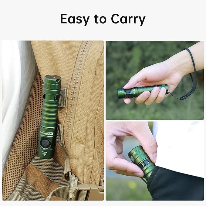 Wurkkos FC11C LED Flashlights Rechargeable -Small Powerful EDC Flashlight 90CRI 1200 High Lumen
