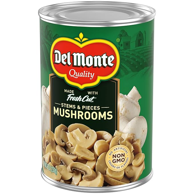 Del Monte® Mushrooms Stems and Pieces 8 oz. Can, 12 Pack