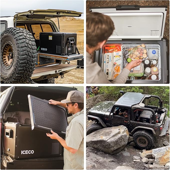 ICECO VL45 ProS Portable Refrigerator, Multi-directional Lid, Dual USB & DC 12/24V, AC 110-240V