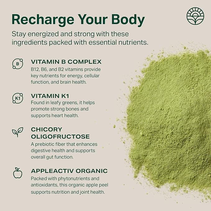 Proper, The Greens Daily Boost Organic Greens Powder. Whole Food, Apple Flavour Veggie Powder