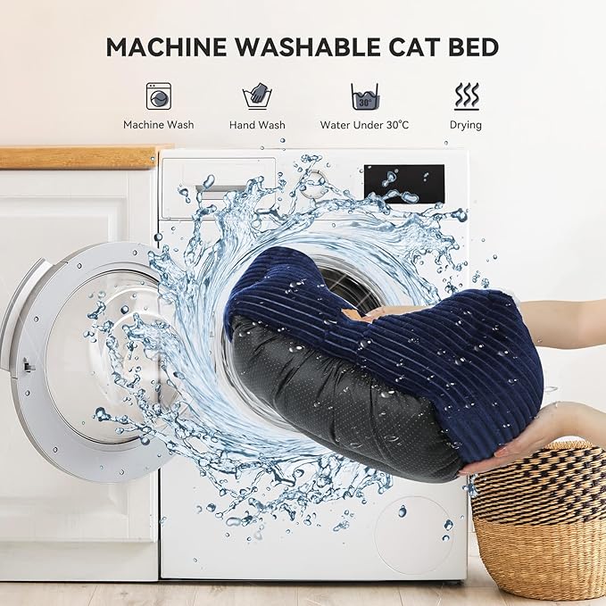 Cat Dog Bed for Pets, Rectangle Pet Bed Gift for Puppy and Kitten, Machine Washable Calming Fluffy