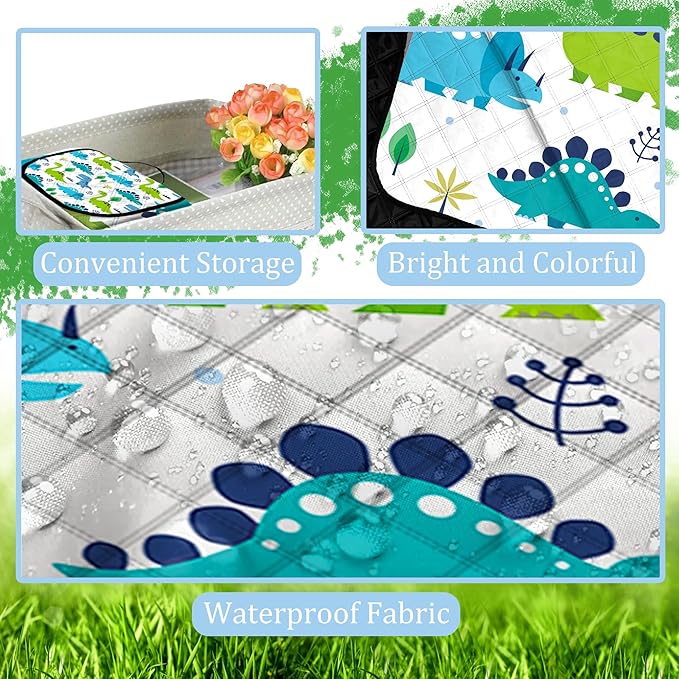 Extra Large Picnic Blanket Waterproof,80"x 80"Foldable Machine Washable Beach Blanket,Outdoor