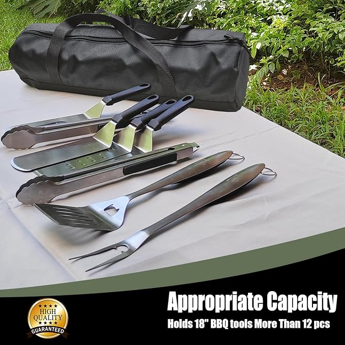 BBQ Accessories Storage Bag, Tool Bag for Barbecue Tools Storage, Grill Accessory Storage, Outdoor
