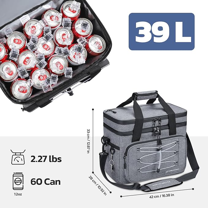 Maelstrom Collapsible Soft Cooler Bag, 24/30/60/75 Cans Beach Cooler, Ice Chest, Leakproof &
