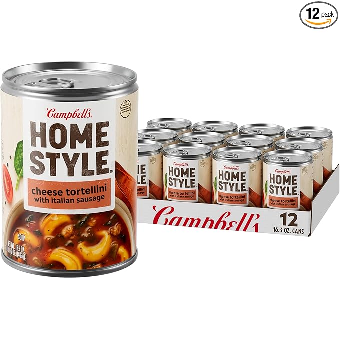 Campbell?™s Homestyle Soup, Cheese Tortellini with Italian Sausage, 16.3 Oz Can (Case of 12)