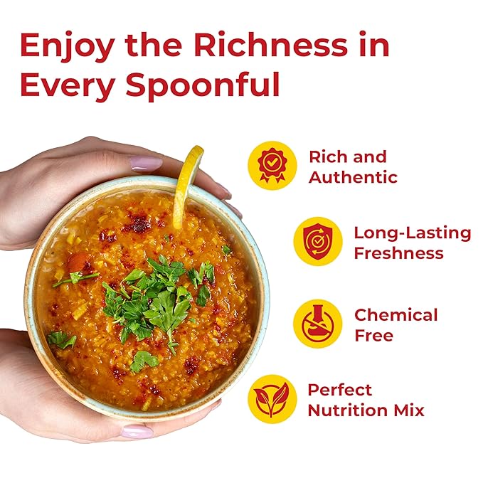 Darsa Organics Split Red Lentils (Masoor Dal) 2 lb |USDA Organic, Non-GMO, Gluten-Free Vegan