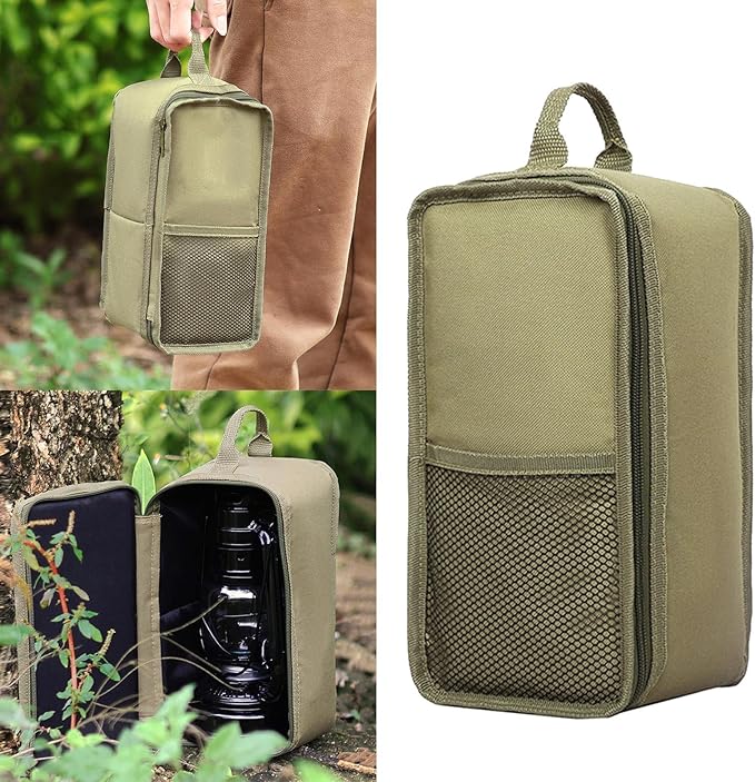 Storage Kerosene Lamps Bag Camping Lantern Storage Bag Vintage Oil Lamps Case for Outdoor Camping
