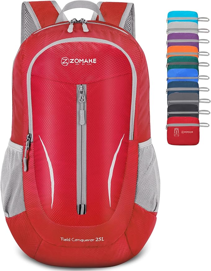 ZOMAKE Ultra Lightweight Packable Backpack 25L, Foldable Hiking Backpacks Water Resistant Small