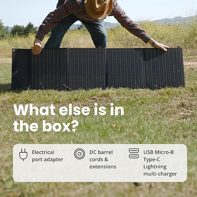 Ideal Living Portable Solar Panel IL100 | Lightweight, Water Resistant, with Built-in Voltage