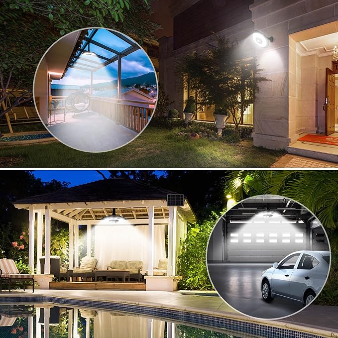 INDARUN Solar Shed Light Up to 3000LM, Outdoor Indoor Motion Sensor IP65 Waterproof with 5 Modes &