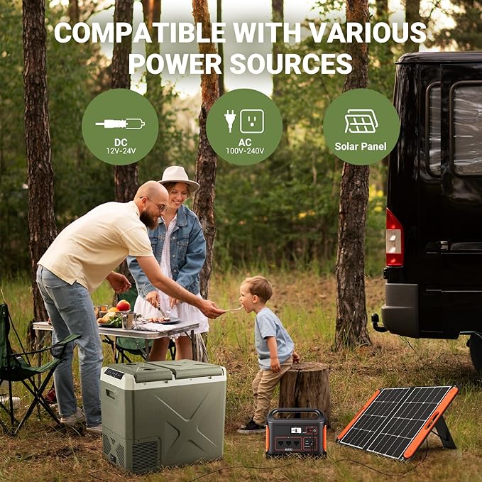 BODEGACOOLER 12V Portable Refrigerator, 42Quart (40L) Dual Zone Car Refrigerator, RV Car Fridge APP