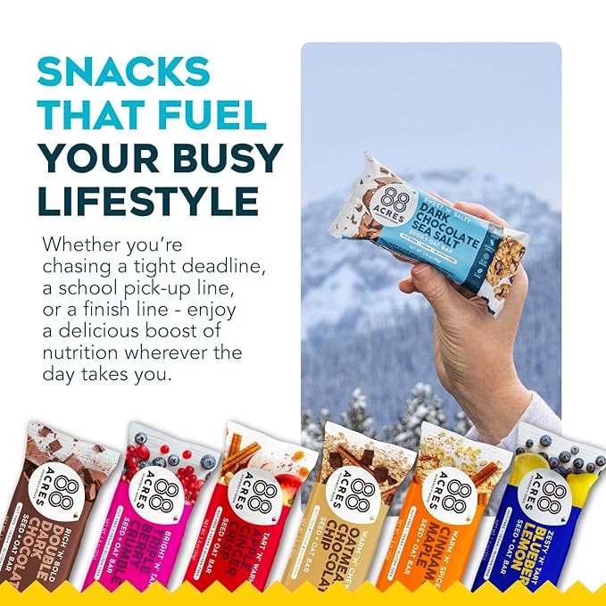 88 Acres Granola Bars | Variety | Gluten Free, Nut-Free Oat and Seed Snack Bar | Vegan & Non GMO |