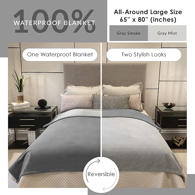Waterproof Blanket | Machine Washable Dog Bed Cover | Water Proof Blanket to Protect Your Bed Couch