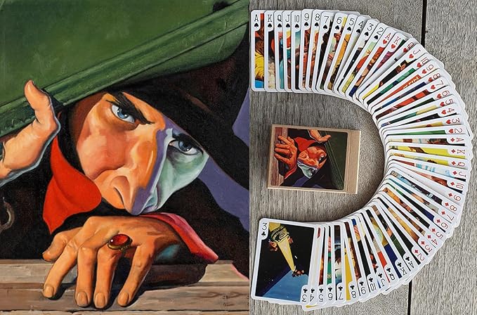 Mystery and Adventure Playing Cards (Poker Deck 54 Cards All Different) Vintage Hardboiled