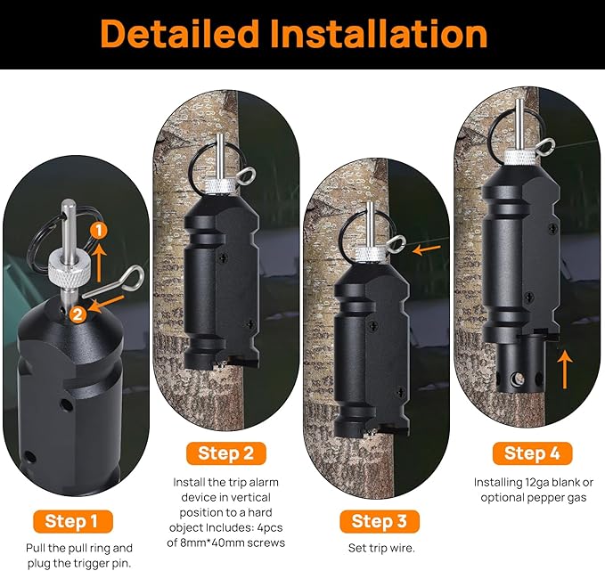 Updated Perimeter Trip Alarm, Camping Trip Wire Alarm Device(Included 22.Adapter), Early Warning