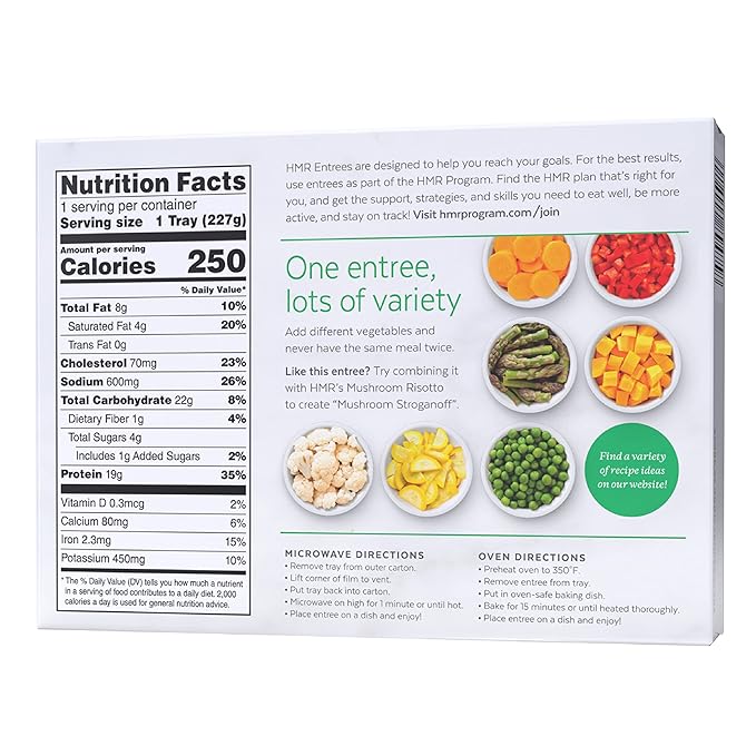 HMR Beef Stroganoff with Noodles Entrée | Pre-packaged Lunch or Dinner | Ready to Eat | 19g of