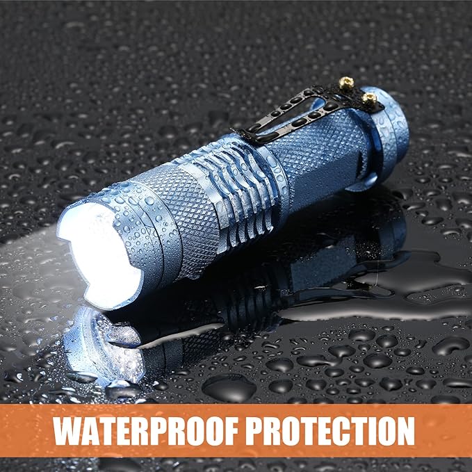 Fumete 20 Pieces LED Flashlight Mini 3 Mode Tactical Torch Small Water Resistant Pocket Flash Light