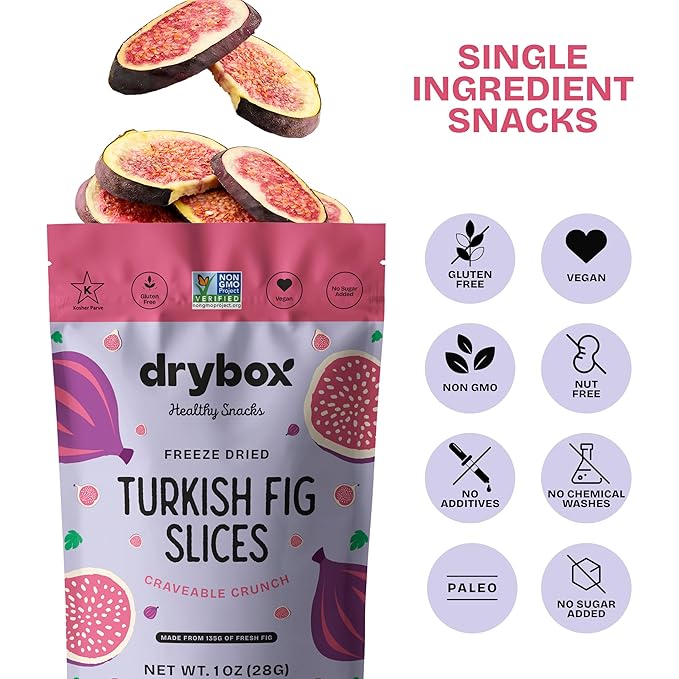 Drybox Freeze Dried Fruits Variety Pack (Strawberry, Mango, Berry Mix, Fig) | 100% Natural Fruit |