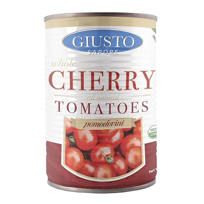 Giusto Sapore All Natural Italian Cherry Tomatoes Pomodorini - Premium Gourmet Gluten Free Fat Free