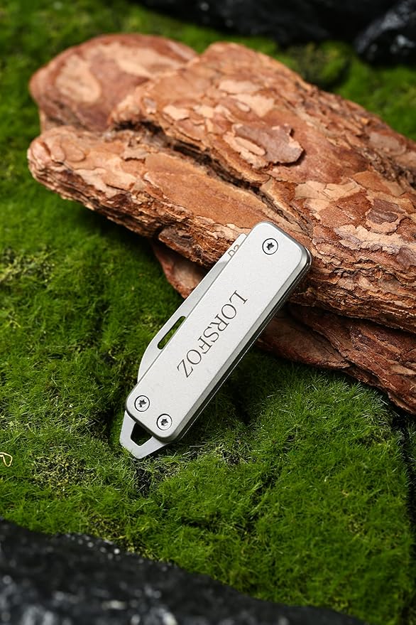 Stainless steel mini folding knife, portable key chain knife and small portable grindstone and