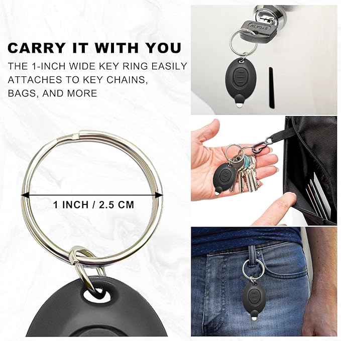 Mini Keychain Flashlight, Ultra Bright Micro Torch, Compact Key Ring Light with White Beam