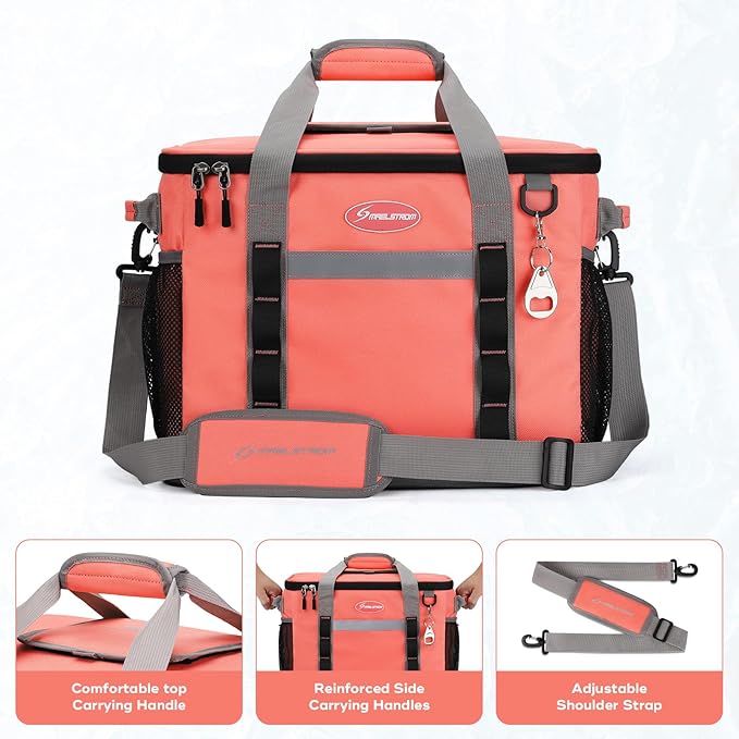 Maelstrom Collapsible Soft Cooler Bag, 24/30/60/75 Cans Beach Cooler, Ice Chest, Leakproof &
