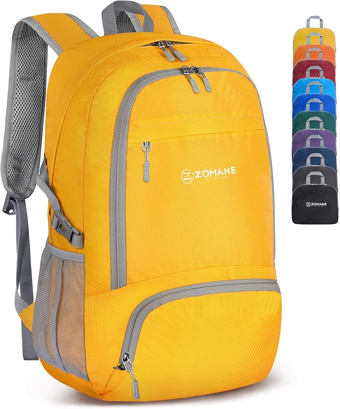 ZOMAKE Lightweight Packable Backpack 30L, Foldable Hiking Backpacks Water Resistant Compact Folding