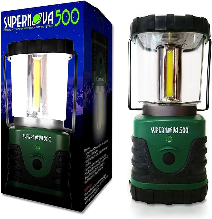 Supernova Battery Powered Lantern, Bright, Long Lasting, Weather-Resistant LED Camping Lantern