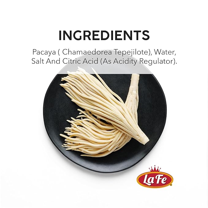 La Fe Guatemalan Pacaya Palm in Brine - Gluten-Free Tepejilote, High in Fibre, Flor de Pacaya, Rich