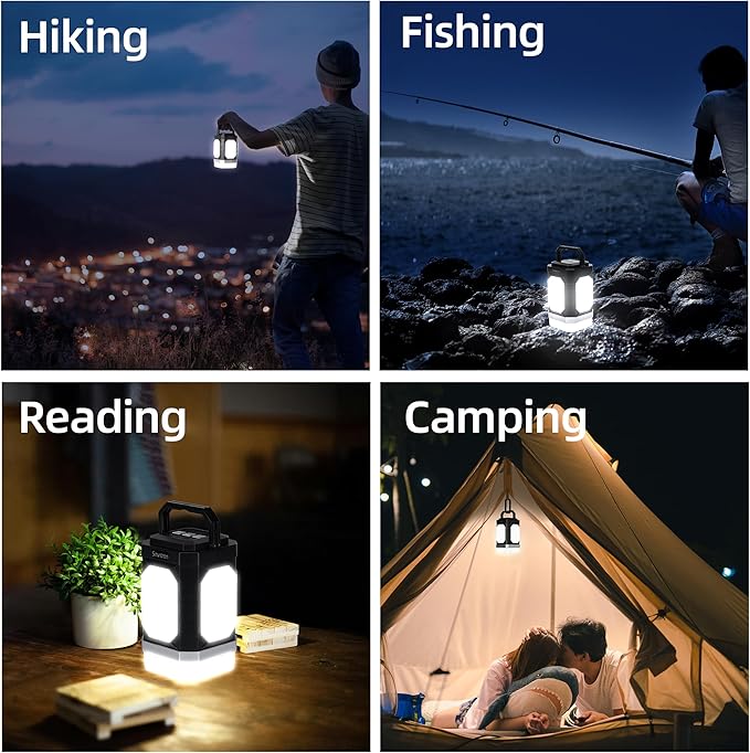 Sinvitron Camping Lantern Rechargeable??0,000mAh Portable Camping Lights, QC3.0 Fast Charging,1000