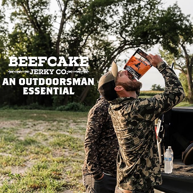 BEEFCAKE Jerky Pork Lover Variety Pack, Includes Beef Jerky Sweet Heat, Teriyaki, Honey BBQ &