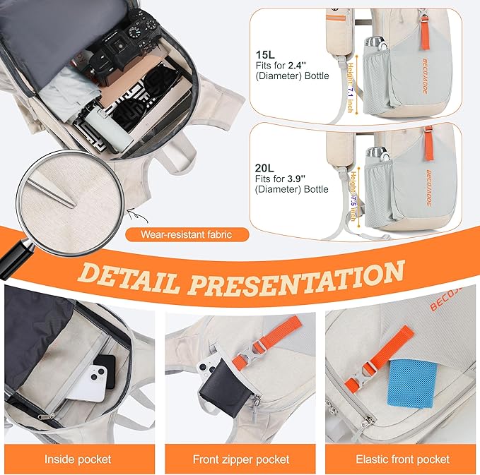 15L Small Hiking Backpack for Men Women Foldable Packable Back Pack Ultralight Hiking Daypack for