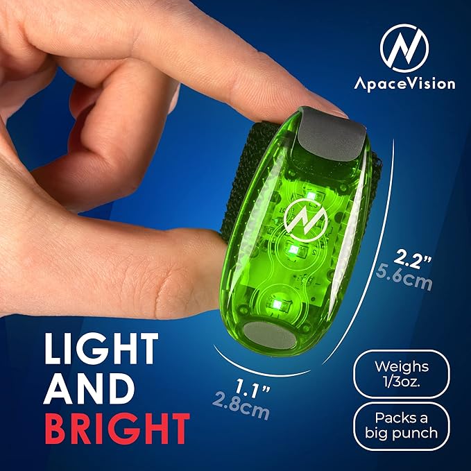 LED Safety Light (2 Pack) - Clip On Strobe/Running Lights for Runners, Dog, Bike, Walking, Boat