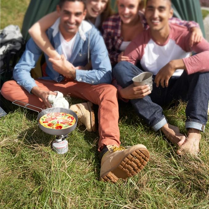 Lixada Ultralight Titanium Frypan Outdoor Camping Hiking Picnic Cooking Frying Pan 750/1000ML
