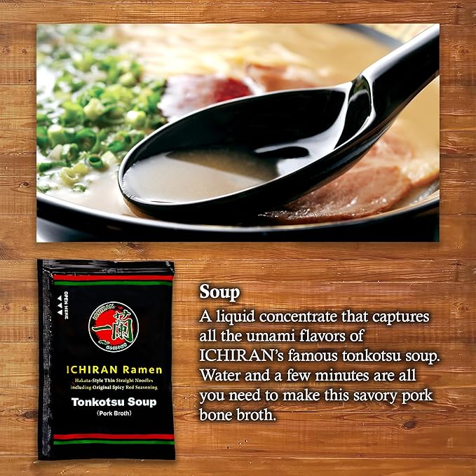 Official ICHIRAN Take-Home Ramen Kit (Pork Bone Broth Flavor), Authentic Tonkotsu Ramen Noodle Soup
