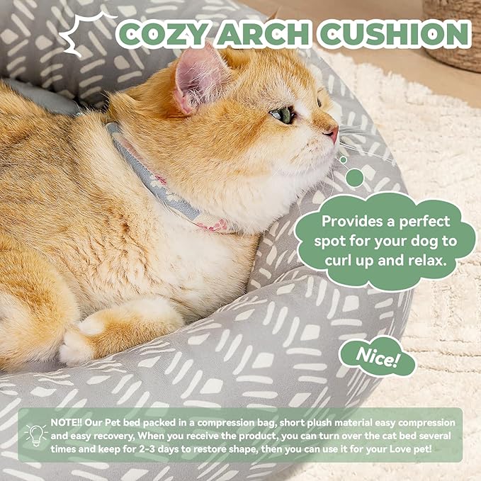 Cat Bed, 20In Dog Beds for Small Dogs, Calming Cat & Dog Beds for Indoor Pets, Pet Beds Comfortable