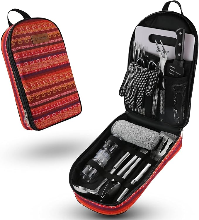 Camping Cookware Storage Bag - Camping Cooking Utensils Set Bag Camping Tool Portable Storage Bag