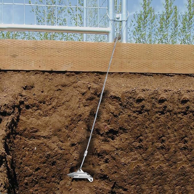 30 Inch Earth Anchors, (12 Pcs) 1000LBS Ground Earth Anchors Set for Trapping Securing Camping