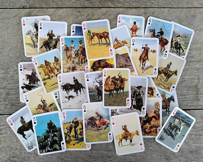 Wild WEST Playing Cards (Poker Deck 54 Cards All Different) Vintage Western Pioneers Indians