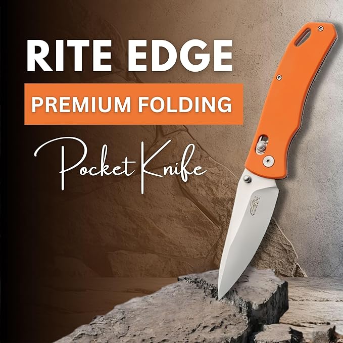 Rite Edge Premium 4.25" Moss G10 Rolling Lock (RLS) Folding Knife ??Stainless Steel Blade, Green