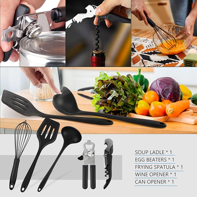 Camping Cooking Essentials Utensils Set - Camp Cookware Kitchen Accessories Kit, Camper Gear Must