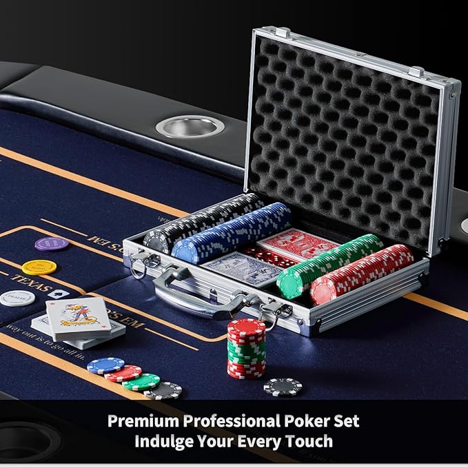 Boyzhood Poker Chips,200Pcs Poker Set with Aluminum Travel Case,11.5 Gram Poker Chips Set for Texas