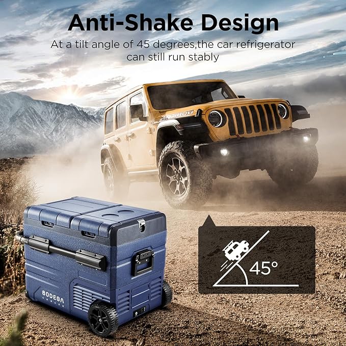BODEGACOOLER 12V Portable Refrigerator,48 Quart(45L) Car Fridge,RV Car Refrigerator,Portable Fridge