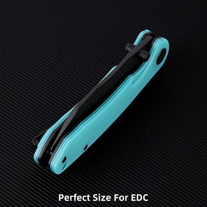 Folding Pocket Knife, 3.35" 14C28N Blade G10 Handle EDC Knife with Liner Lock, Small Pocket Knife